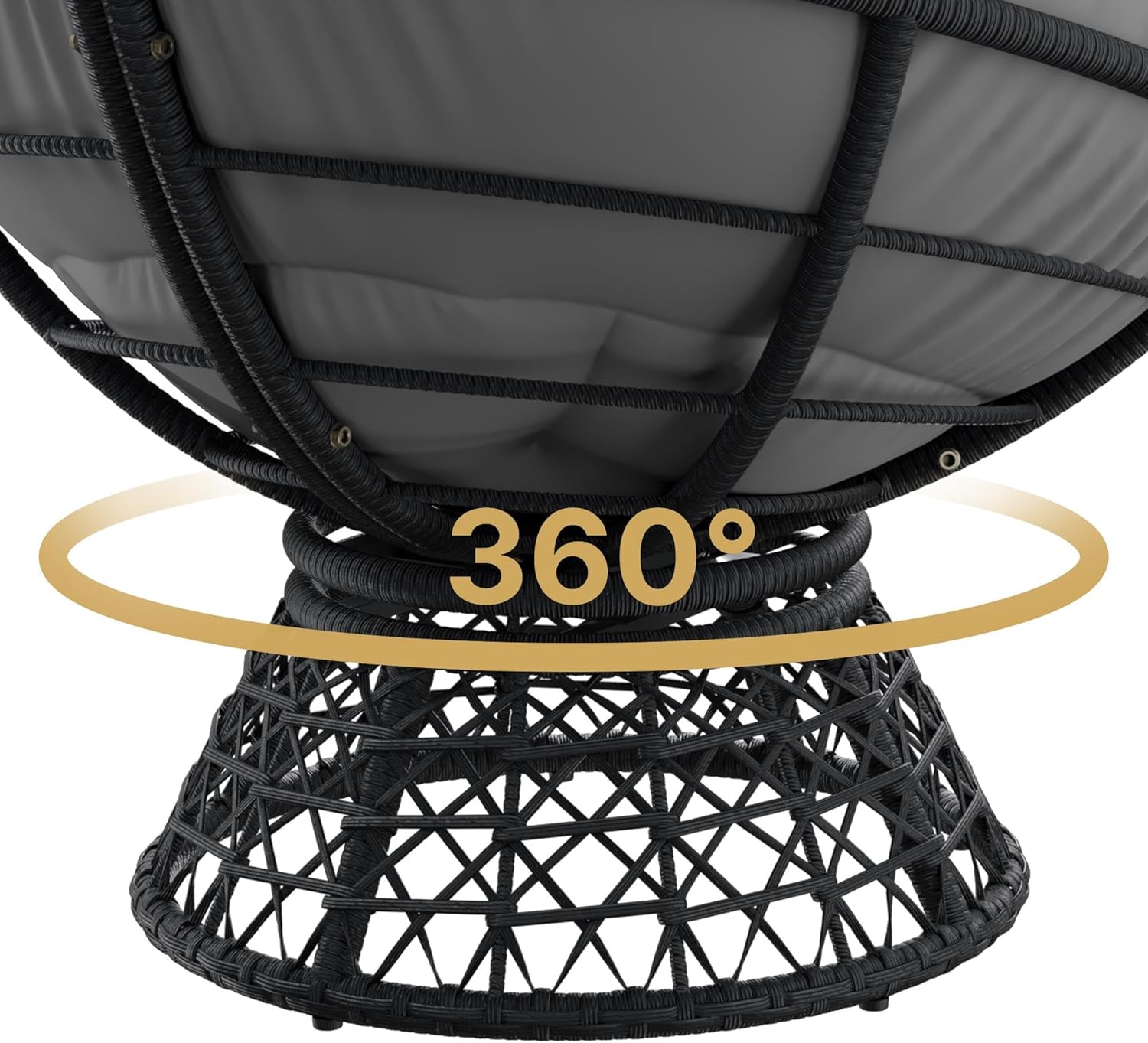 Крупний план механізму обертання основи крісла на 360 градусів