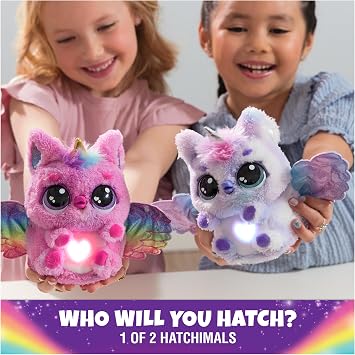 Hatchimals Alive Mysterious Egg Pufficorn – magic self-extracting egg about 25cm tall, with interactive surprise plush toy, for kids over 5 years old