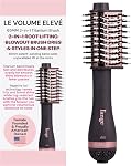 Sèche-cheveux L'ANGE HAIR Le Volume Elevé 65MM 2-en-1 Brosse en titane | Séchage et coiffage | Baril en forme de goutte unique | 3 réglages de chaleur | Flux d'air ventilé à 360° | Technologie ionique pour un coiffage sans frisottis (Rose)