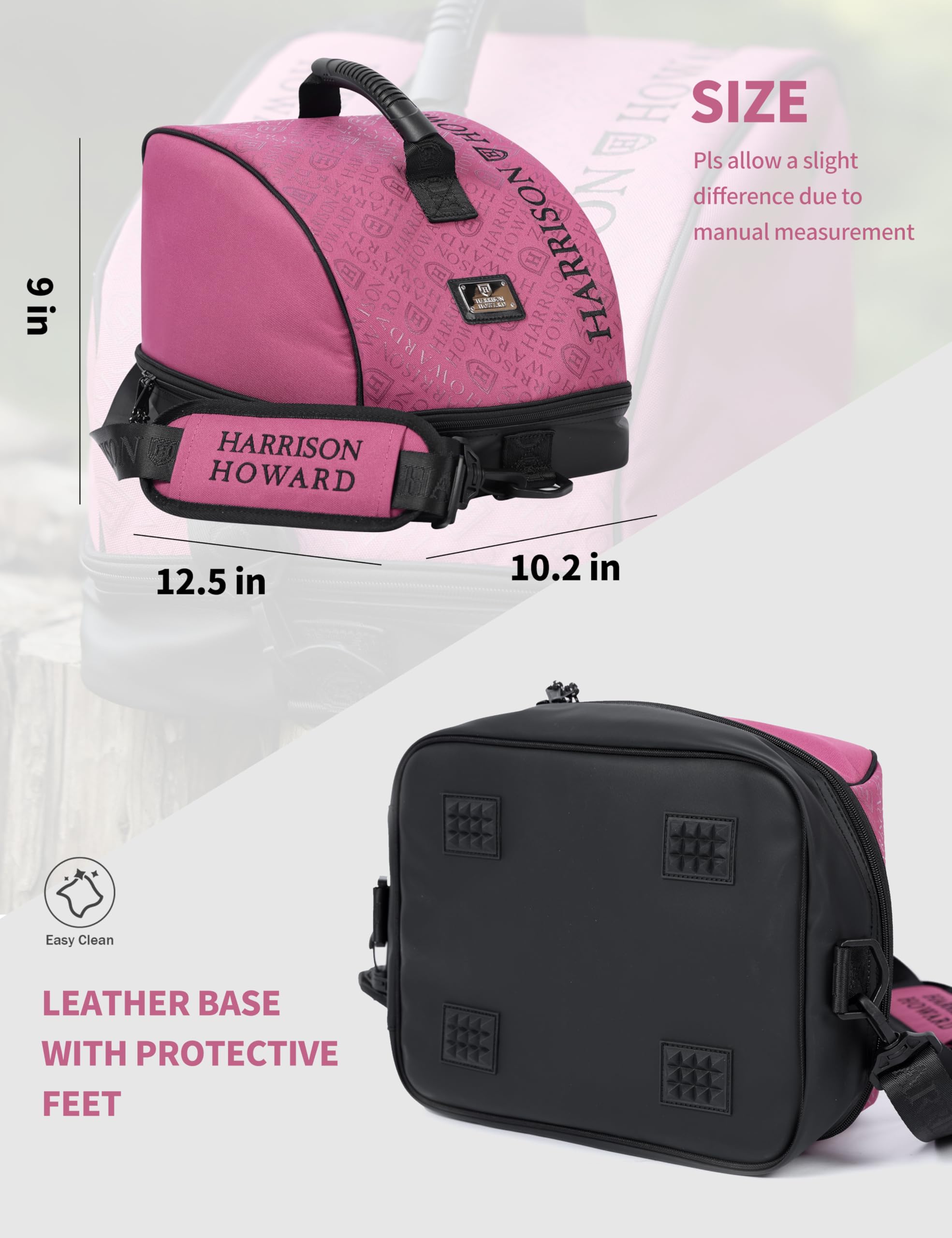 Harrison Howard Borsa per casco da moto di alta qualità, ultra impermeabile, ottima conservazione e trasporto durevole, rosa