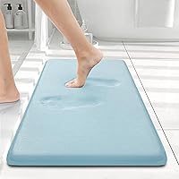 Vista 92 de Smiry Alfombra de Baño de Espuma Viscoelástica 47x24, Alfombras de Baño Extra Suaves y Absorbentes, Alfombra Antideslizante Lavable para Suelo, Gris