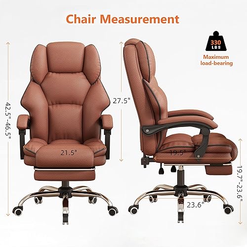 Miniatura 2 de Silla de oficina con respaldo alto, silla de escritorio ejecutiva, silla de juegos para computadora con reposapiés, sillas de trabajo giratorias,