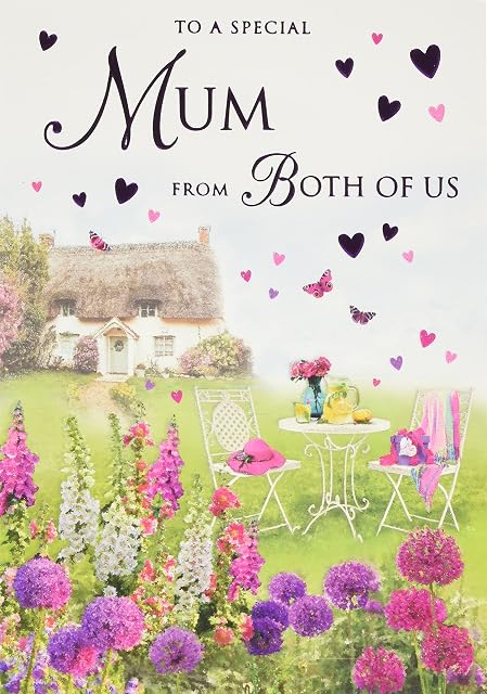 Regal Publishing Traditional Mother's Day Card Mum From Both Of Us - 9 x 6 inches ,brown|green|white