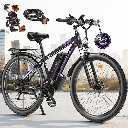 2000W Electric Bike for Men Women 48V 840Wh Battery, 29'' Fast Ebike,Max 34 Mph Speed up to 80 Miles, Front Suspension Class 3, Snow Off Road Commuter Mountain E-Bike for Adults