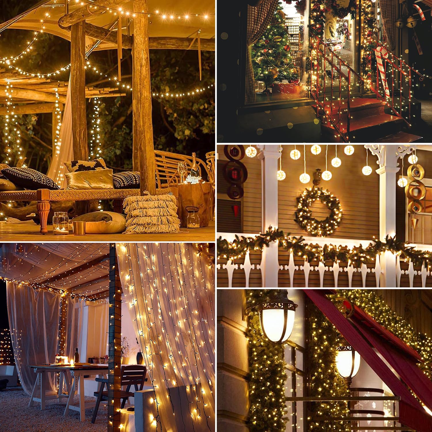80M 800 LED Kerstverlichting Warm Wit Buiten Binnen 8 Modi - Kerst