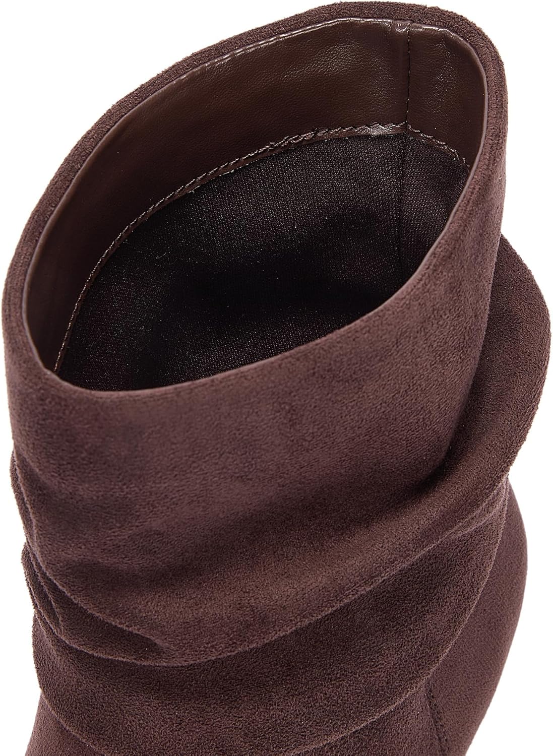 CosyFever Slouch Ankle Boots for Women, Pointed Toe 2.6 Inch Mid Stiletto Heel Booties,Ruched Dress Booties for Date Night,Party & Evening Outfits
