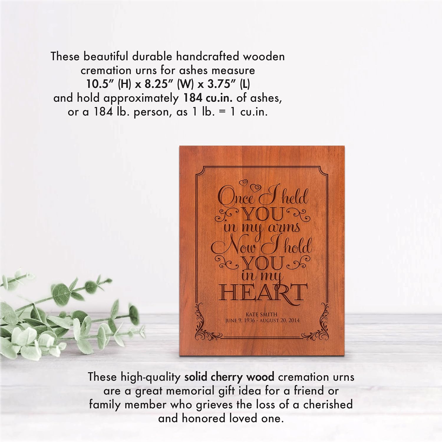 LifeSong Milestones Large Scattering Urns for Ashes Adult Male Wooden Urns Personalized Urns for Ashes Cremation Urns for Human Ashes Adult Female Keepsake Urn Biodegradable Scattering Tube for Ashes