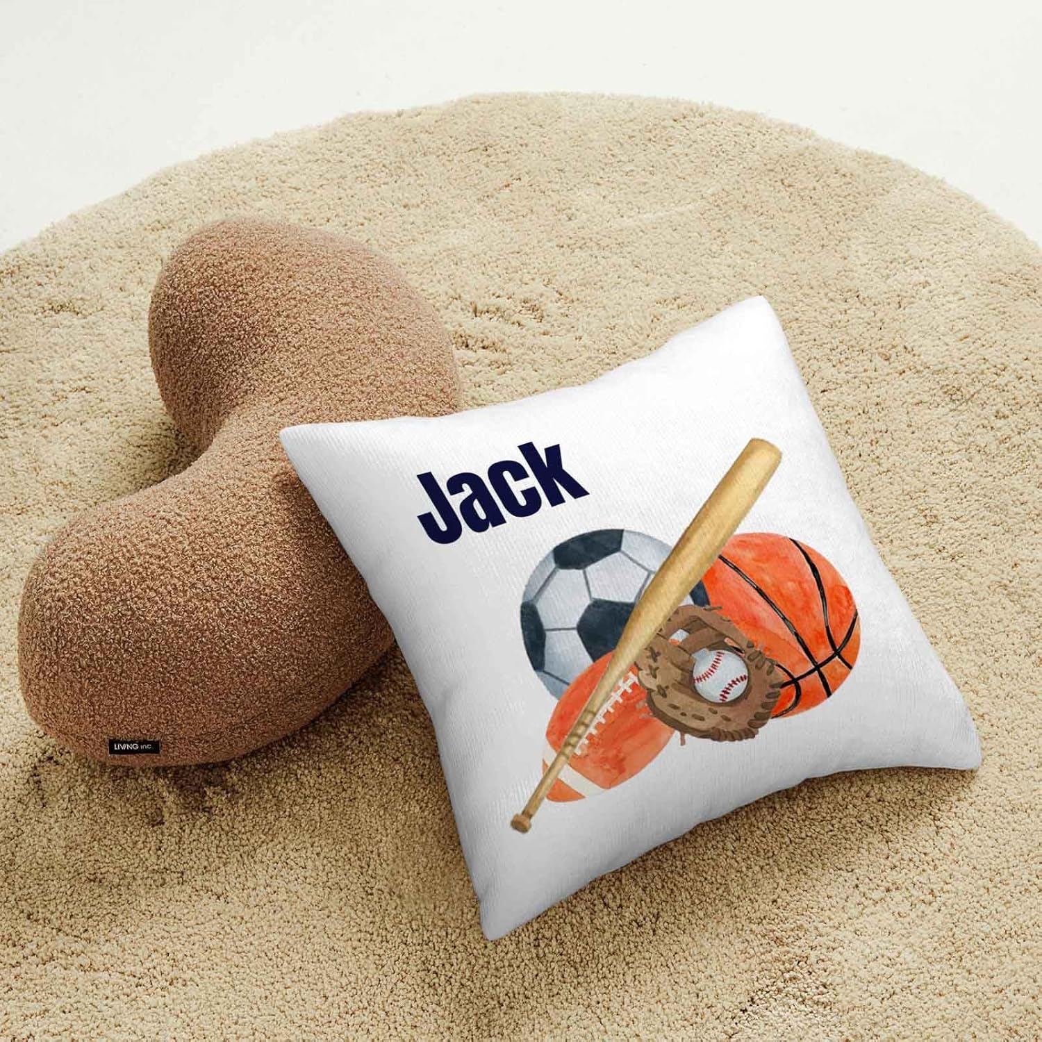 Custom Baby Crib Bedding Set with Name – 3 Piece Sports Theme Nursery Set with Blanket, Sheet & Pillowcase – Personalized Gift for Infant Boys & Newborns