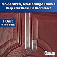 Vista 3 de Gancho de corona que no se raya, 100 % transparente, de 12 pulgadas. Ganchos de corona de Navidad para decoraciones de otoño, Halloween