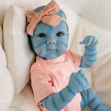18 Inch Avatar Baby Doll Gifts Avatar Dolls Silicone Full Body Realistic Baby Doll Real Life Reborn Alien Babies Xmas Birthday Gifts for Girls
