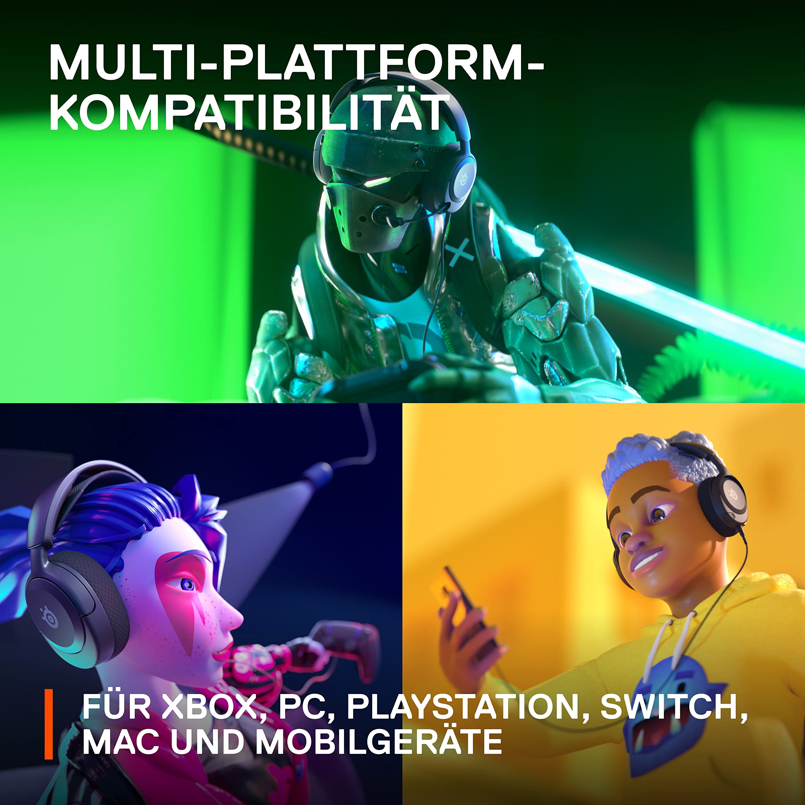 SteelSeries Arctis Nova 1X - Multi-System Gaming-Headset – Xbox, PC, PS5, PS4 – Hi-Fi-Treiber – 360° Surround-Sound – Memory Foam-Ohrpolster – Mikrofon mit Geräuschunterdrückung