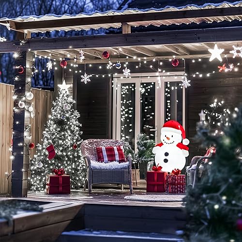 Miniatura 2 de Paquete de 2 tiras de luces solares de 100 luces LED para exteriores, impermeables, de 42.7 pies, luces solares de Navidad de alambre verde, 8 modos