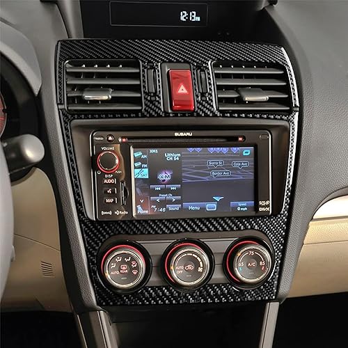 Miniatura 4 de Cubierta de marco de fibra de carbono para panel interior compatible con Subaru Impreza 4 Gen. GJ GP XV Crosstrek 2012-2014 (panel de control