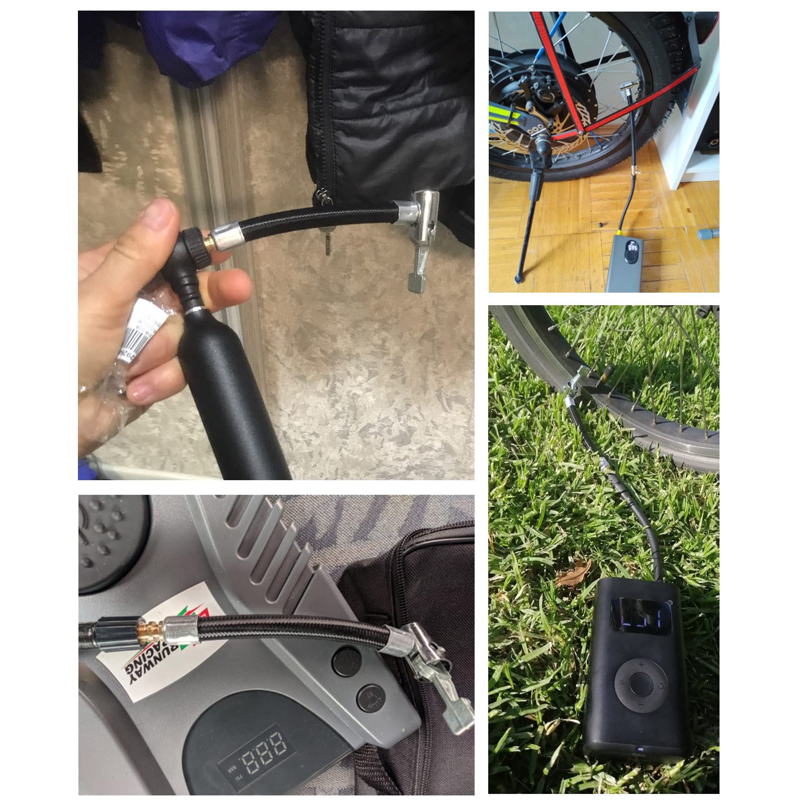 Tire Inflator Extension Hose Adapter Tire Inflator Extension Hose Replace For Air Compressor Pump Attachment Air Compressor Bike Tire Inflator