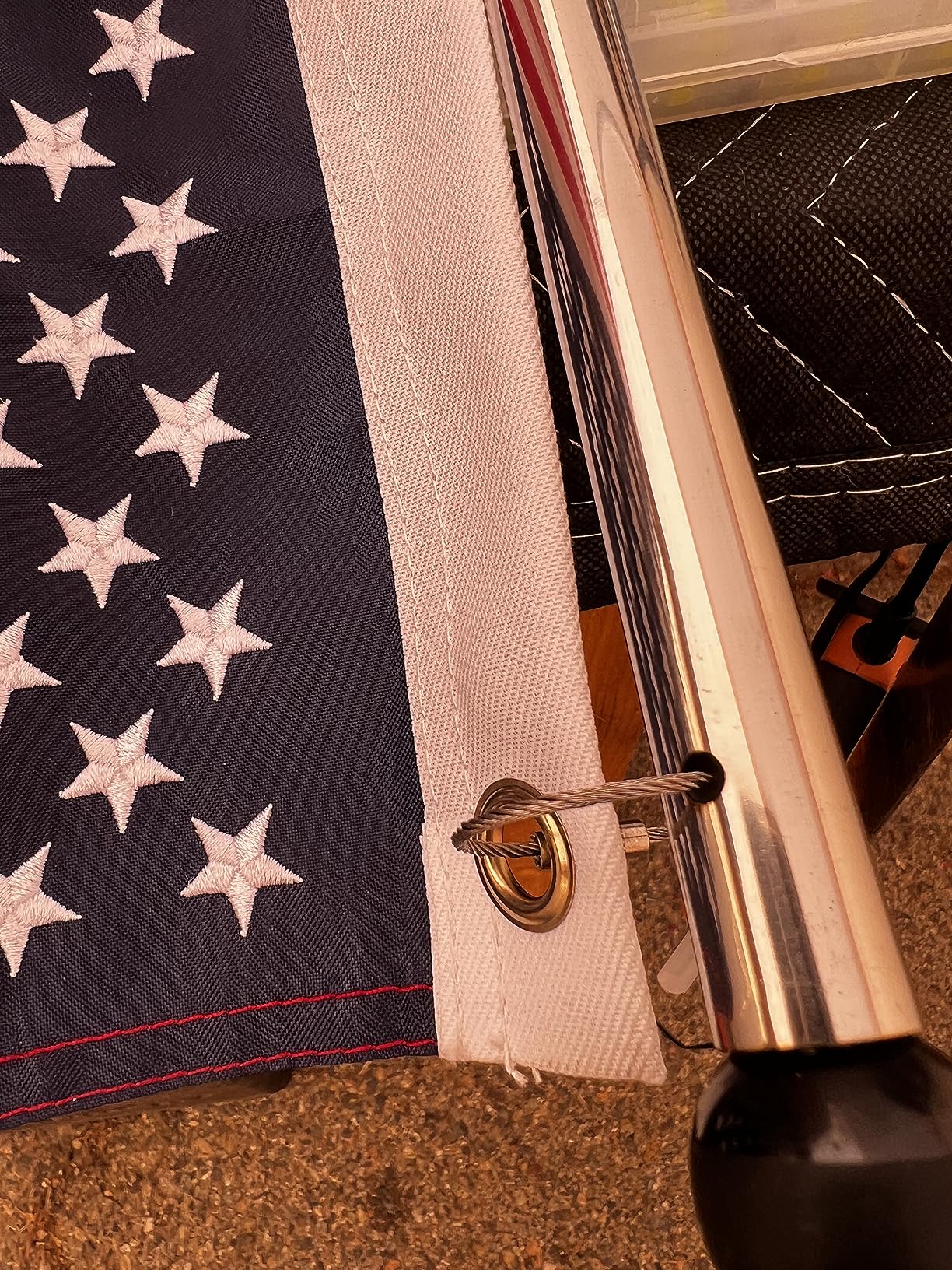 8/mo Finance KEMIMOTO American Boat Flag with Pole, Adjustable Boat