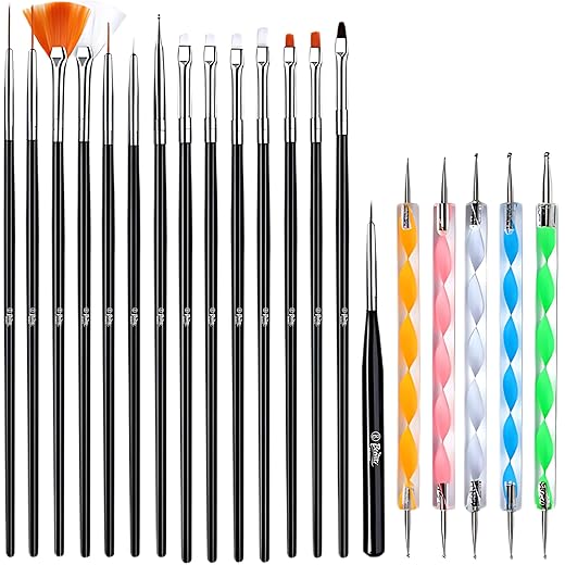Nail Art Brush Set 20 Pcs