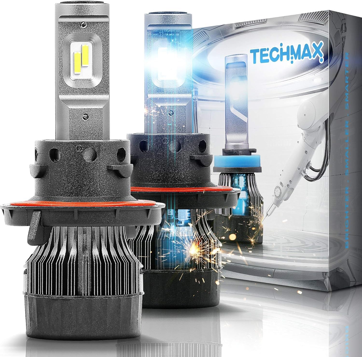 TECHMAXH13 Bulb ,9008 Fog Light Bulbs w/Fan