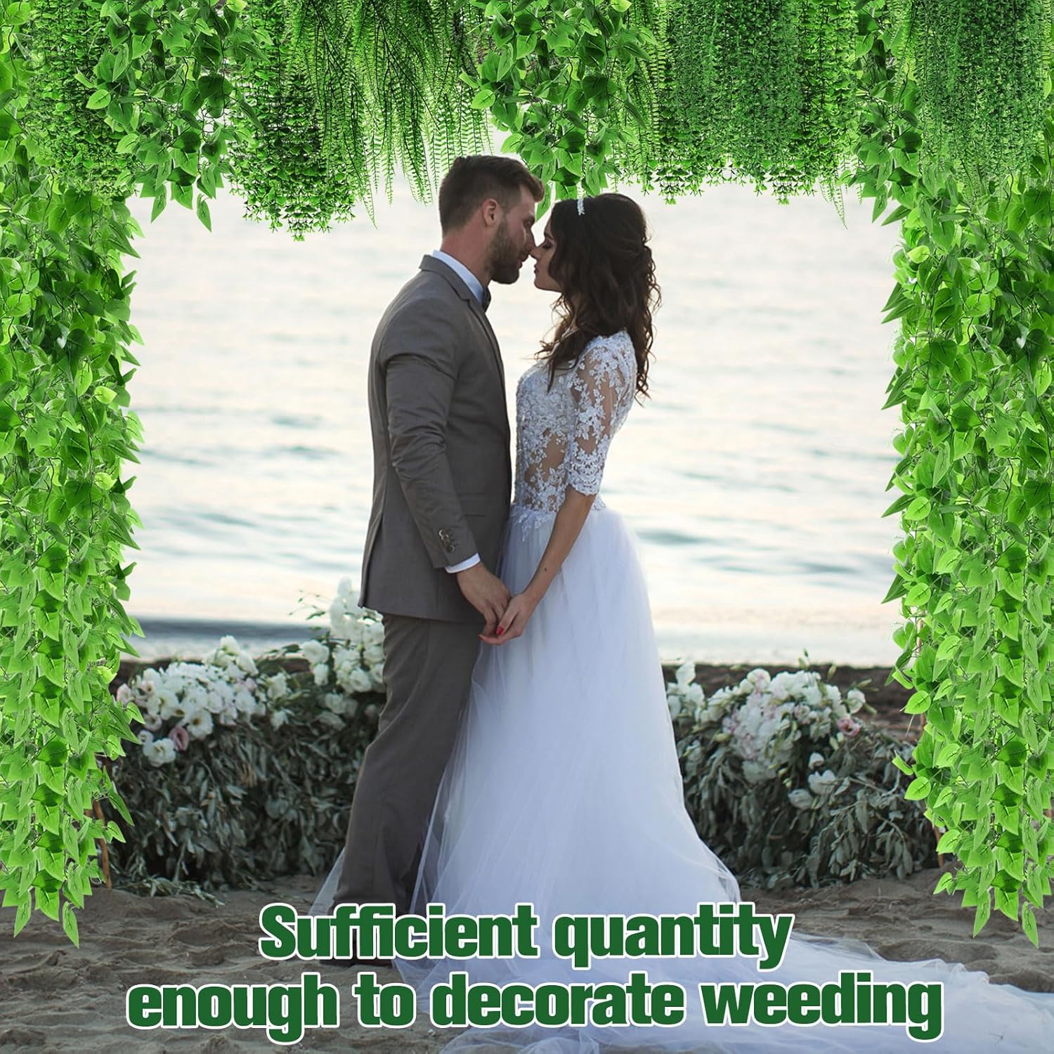 8 Pcs Artificial Hanging Plants Fake Hanging Ferns Plastic Faux Plants for Wall Room Garden Garland Indoor Outdoor Decor No Basket (Boston,Eucalyptus,Ivy Vine,String of Pearls)