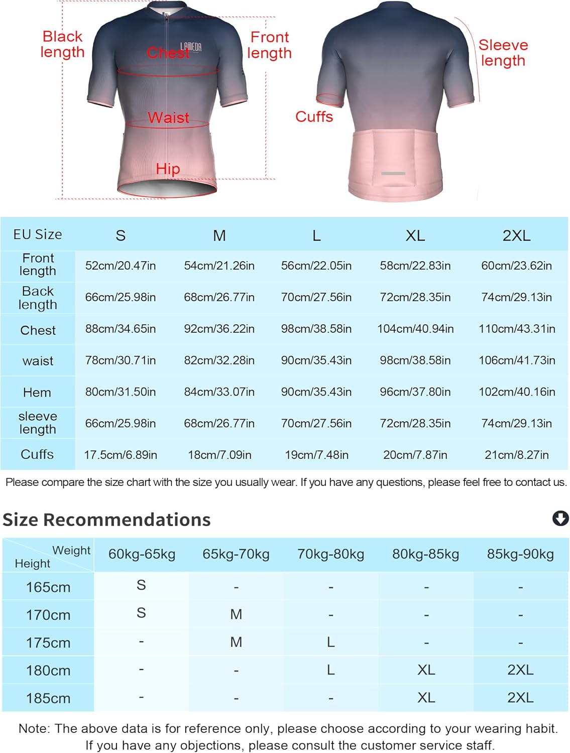 LAMEDA Mens Cycling Jersey Short Sleeve Biking Shirt with 3 Rear Pockets Moisture Wicking Breathable Quick Dry Bicycle Jersey - Image 7