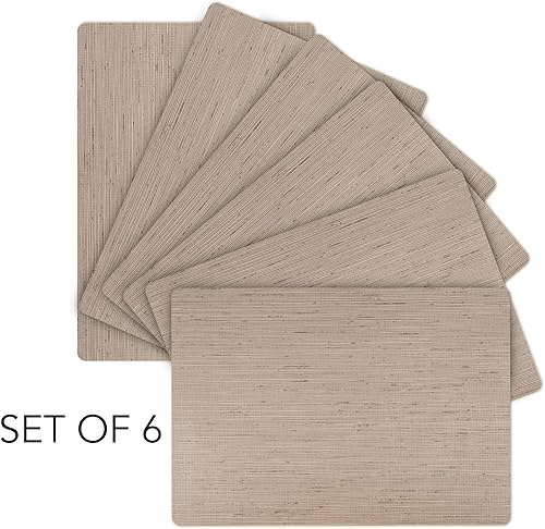 Miniatura 9 de Andie Home - Manteles individuales ovalados para mesa de cocina y comedor, juego de 6 piezas, resistentes al calor y lavables a la superficie, color