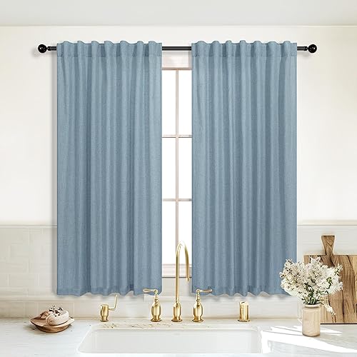 Miniatura 139 de KOUFALL Cortinas transparentes de lino de 90 pulgadas, cortinas para Sala Modernas 2025 De Lino Elegantes, cortinas personalizadas con pestaña
