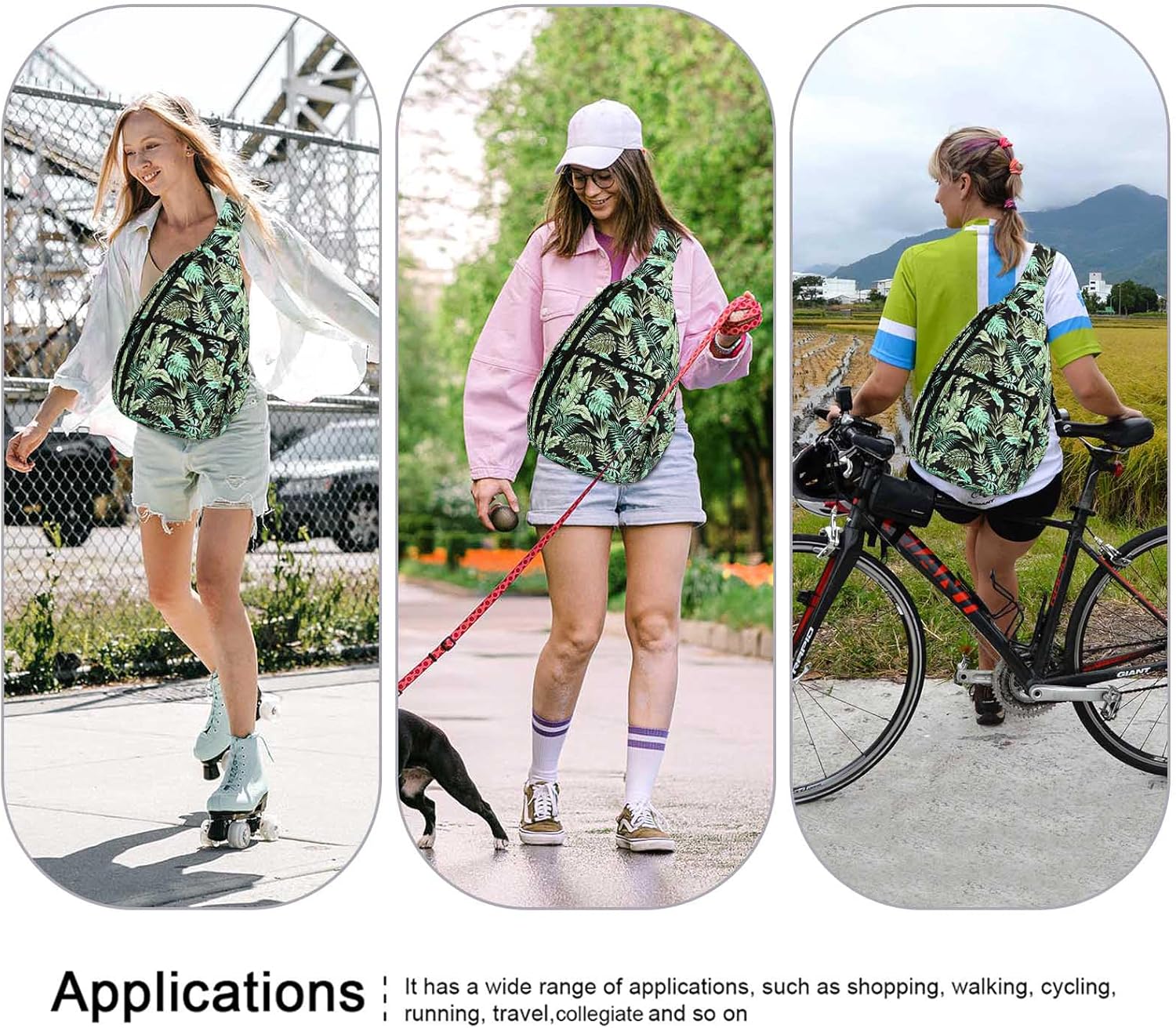 XEYOU Women's Sling Crossbody bag Casual Daypack Outdoor Travel Hiking Backpack for Cycling Walking Dog Hiking