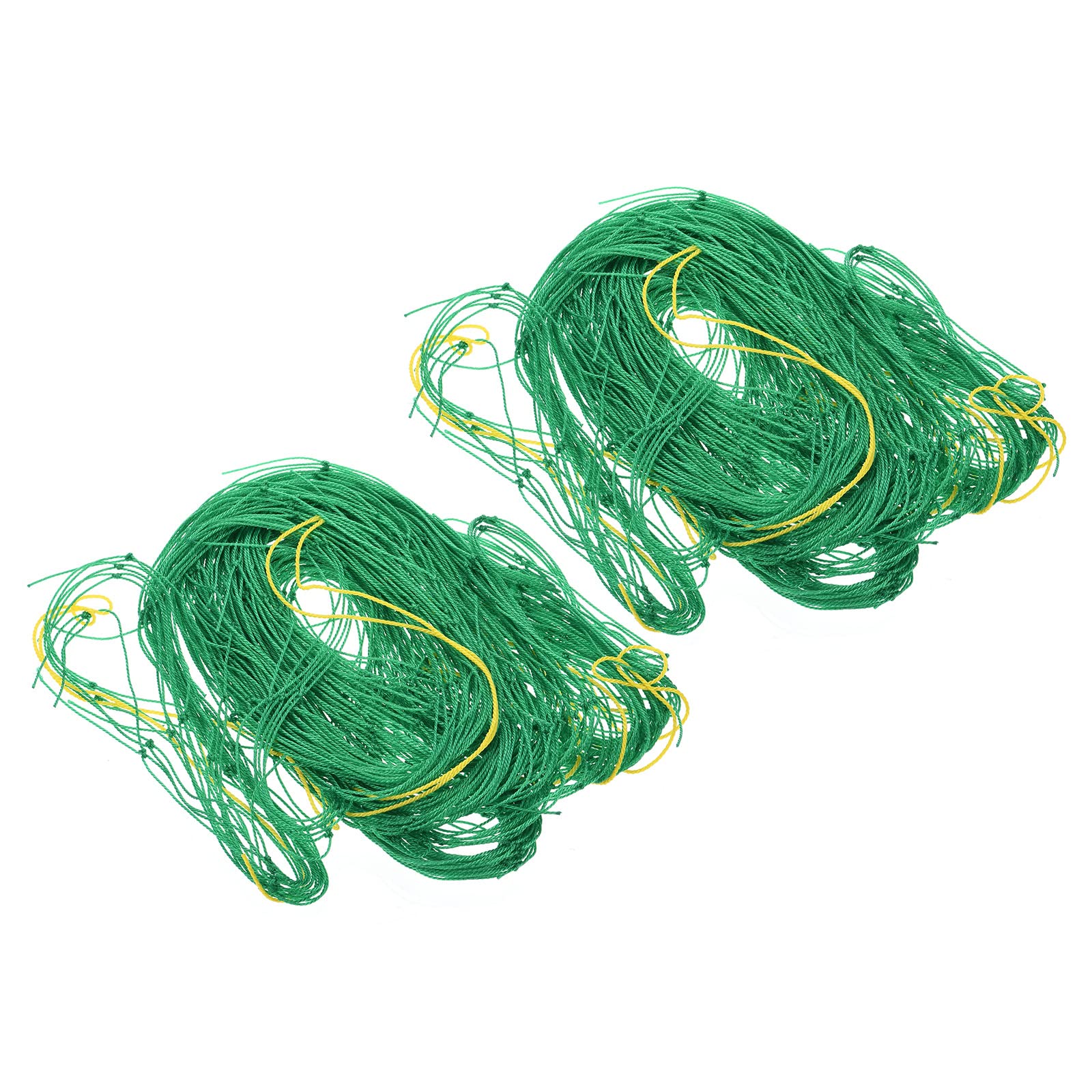 M METERXITY 2 Pack Nylon Plant Climbing Net - Fruits Vegetables Tomato Vine Holding, Apply to Indoor/Outdoor/Garden (5.9x8.9 Ft, Green)