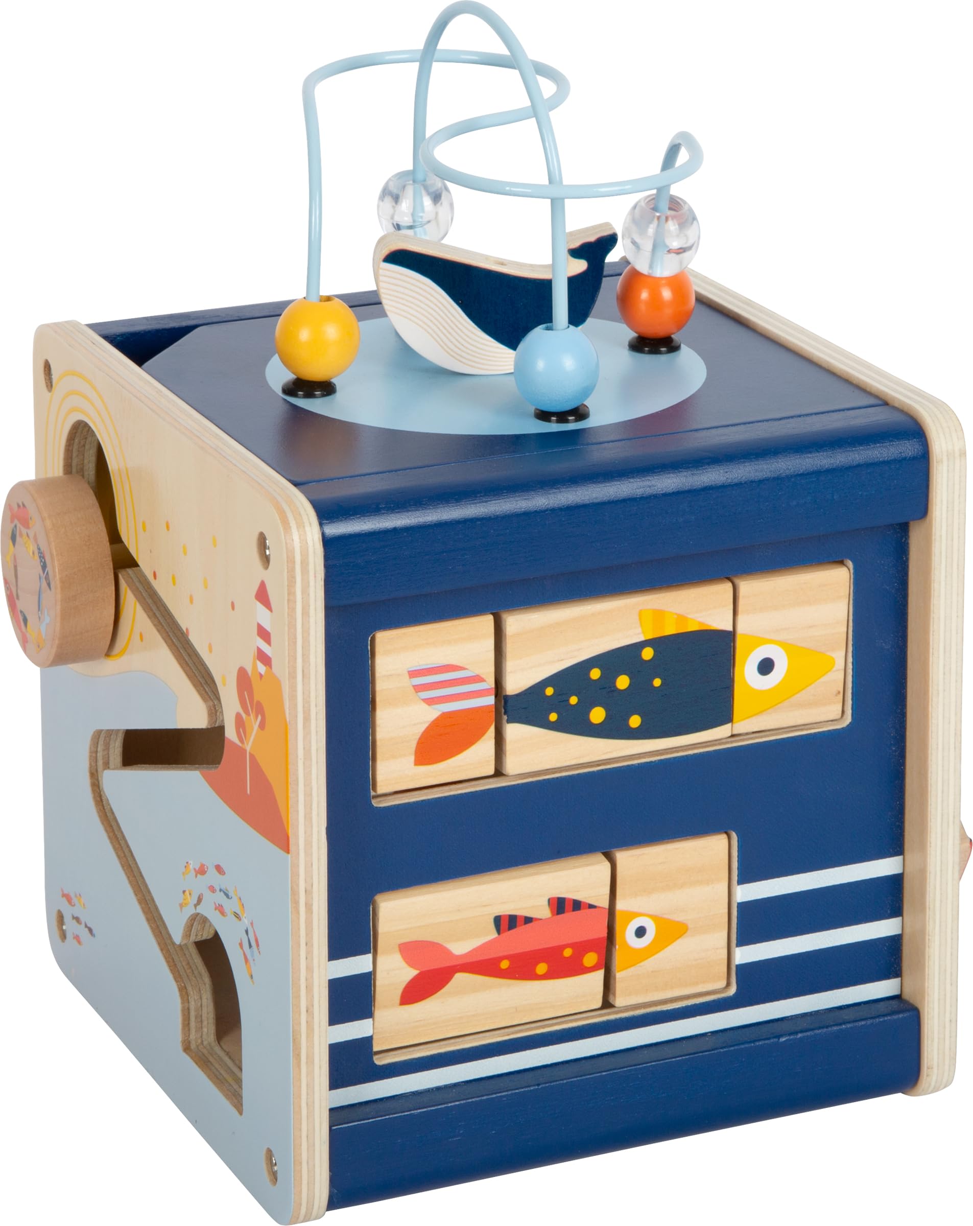 Small Foot Dado motricità Grande Oceano in Legno, Gioco di motricità per Bambini Piccoli, dai 12 Mesi, 12312