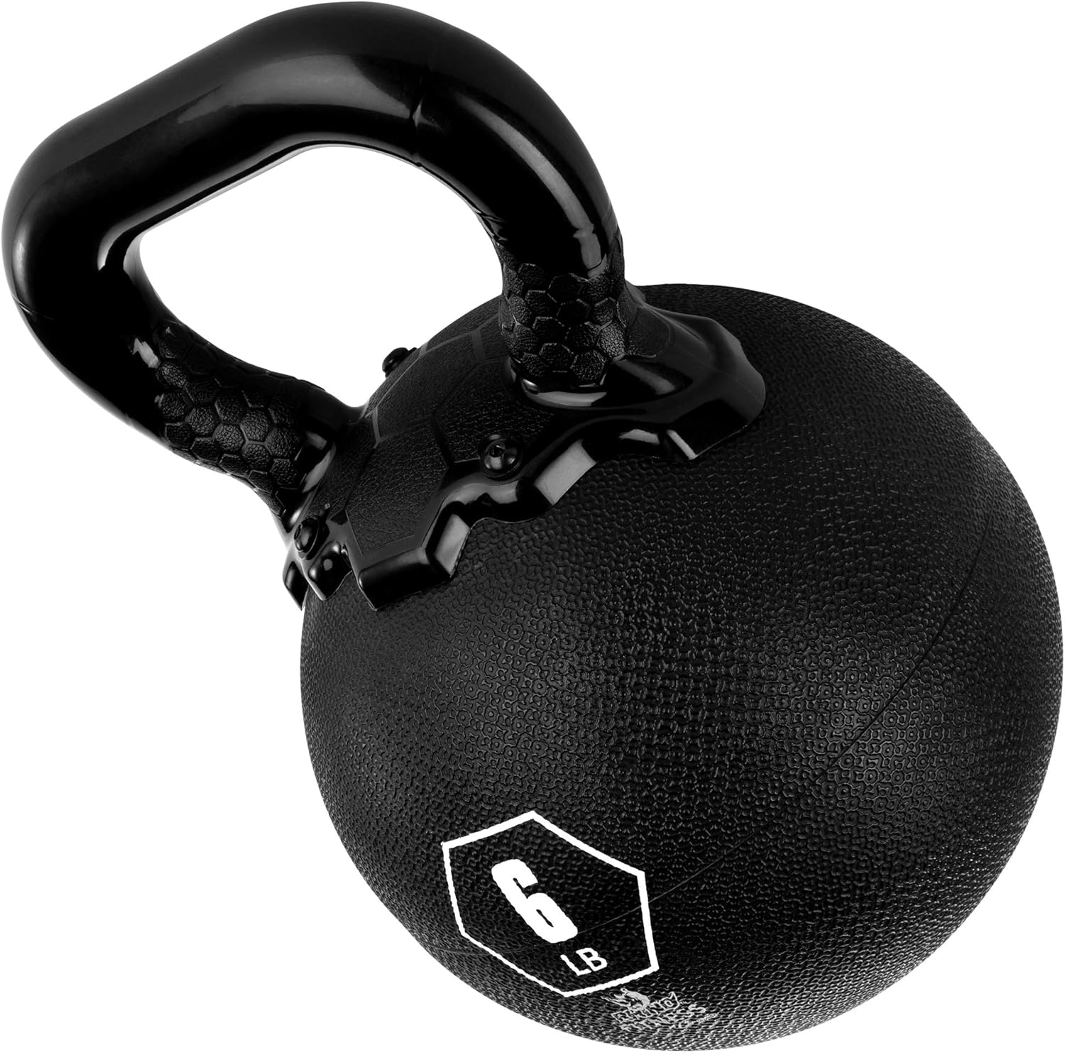 Champion Sports Rhino Kettlebell Weight, 6 lbs, Rubber, Black - Durable Kettle Bell with Smooth, Ergonomic Handle for Working Out - Free Weights for Exercises - Premium Strength Training Equipment : Kettlebell Weights : Sports & Outdoors
