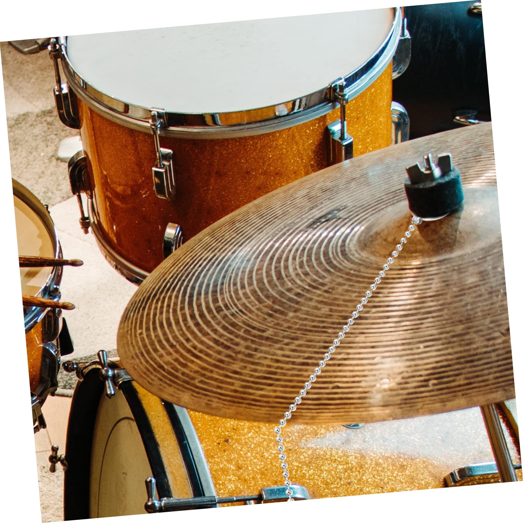 Generic Cymbal for Drum Kit Lasting Alloy Longation Simple to Install Silver Tone