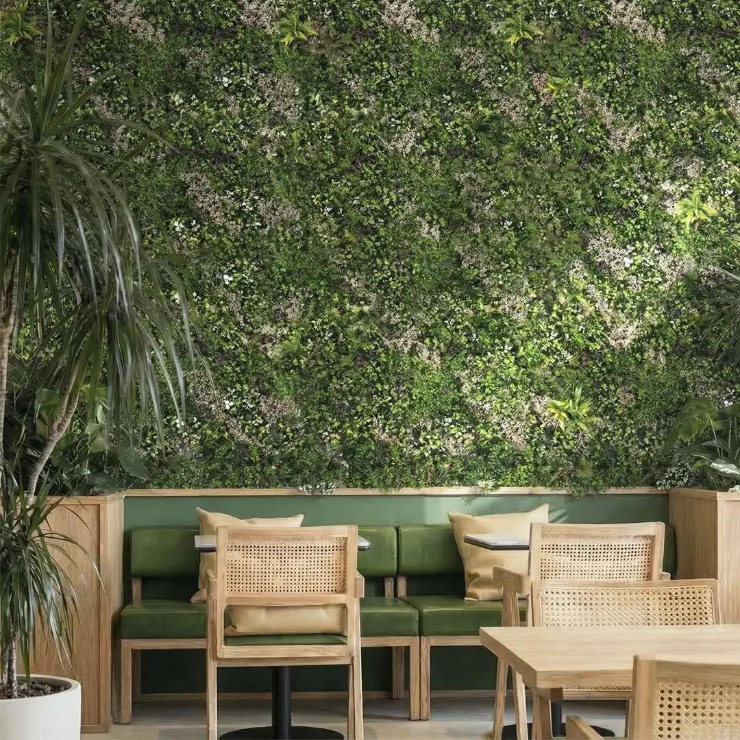 BLAINE - Giardino Verticale Artificiale Bali 100x100 cm per la Decorazione di Terrazze e Saloni con Foglie Realistiche di Alta Densità che Non Necessitano Manutenzione