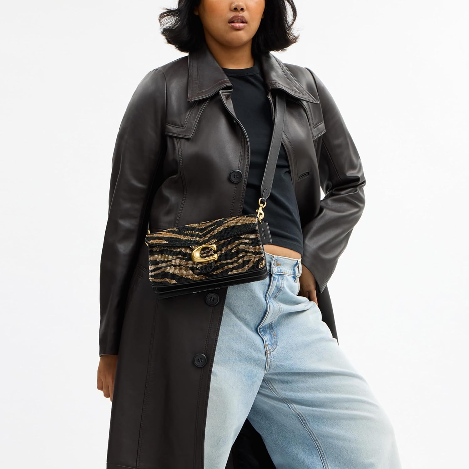 COACH Women's Crystal Denim Tabby Shoulder Bag - Image 2