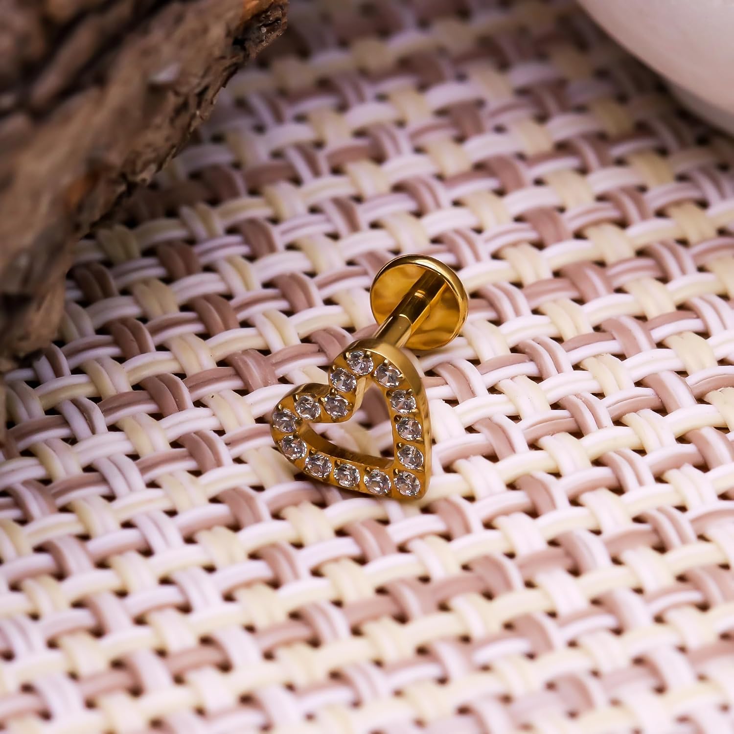 G23 Titanium 16G Push in Flatback Stud for Flat, Helix, Tragus, Conch, Lobe CZ Nose Stud Lip Stud Hypoallergenic Cartilage Earring Piercing Jewelry - Image 7