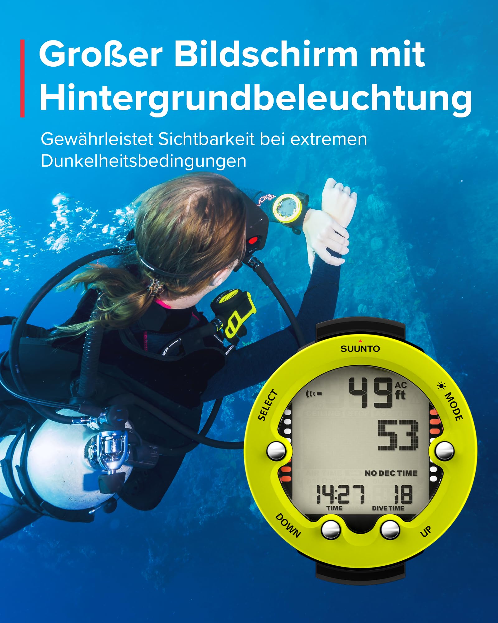 Suunto Dive Zoop Novo Tauchcomputer, grün
