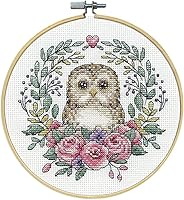 Vista 1 de Kit de punto de cruz con diseño de búho