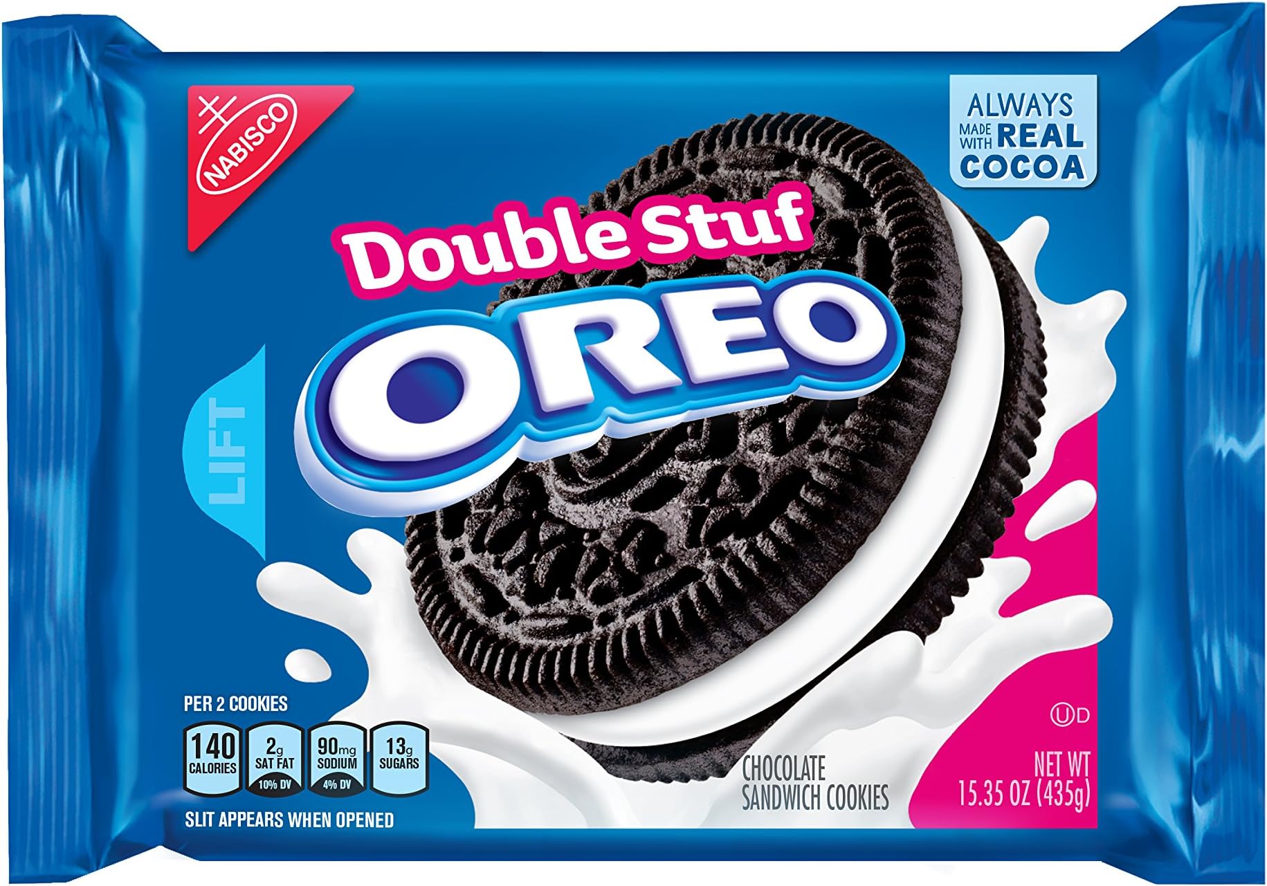 Oreo Double Stuff Sandwich Cookie, 15.35 Oz