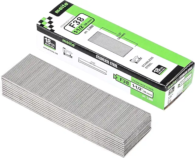 18G Stainless Steel Brad Nails for DeWalt Finish Nailer - 2000 Count
