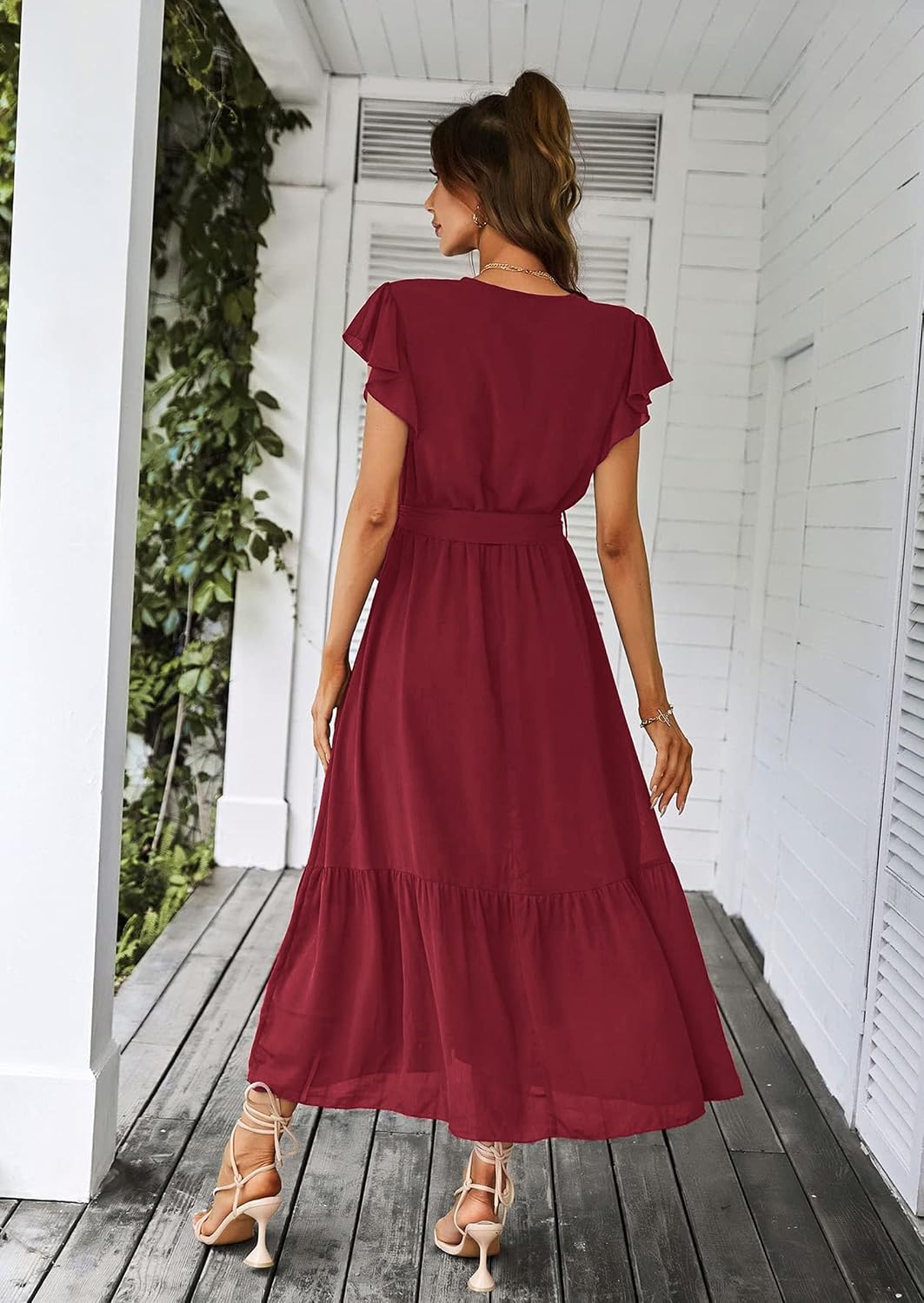 PRETTYGARDEN Women's Summer Floral Boho Maxi Dress image 5