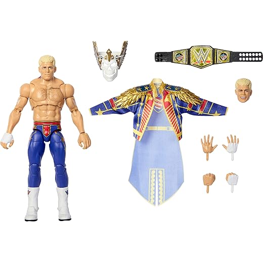 Mattel WWE Ultimate Edition Action Figure & Accessories Including Swappable Heads & Hands, SummerSlam Cody Rhodes 6-inch Collectible Set