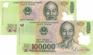 2 x 100,000 VND, Uncirculated UNC. Total 200,000 VND