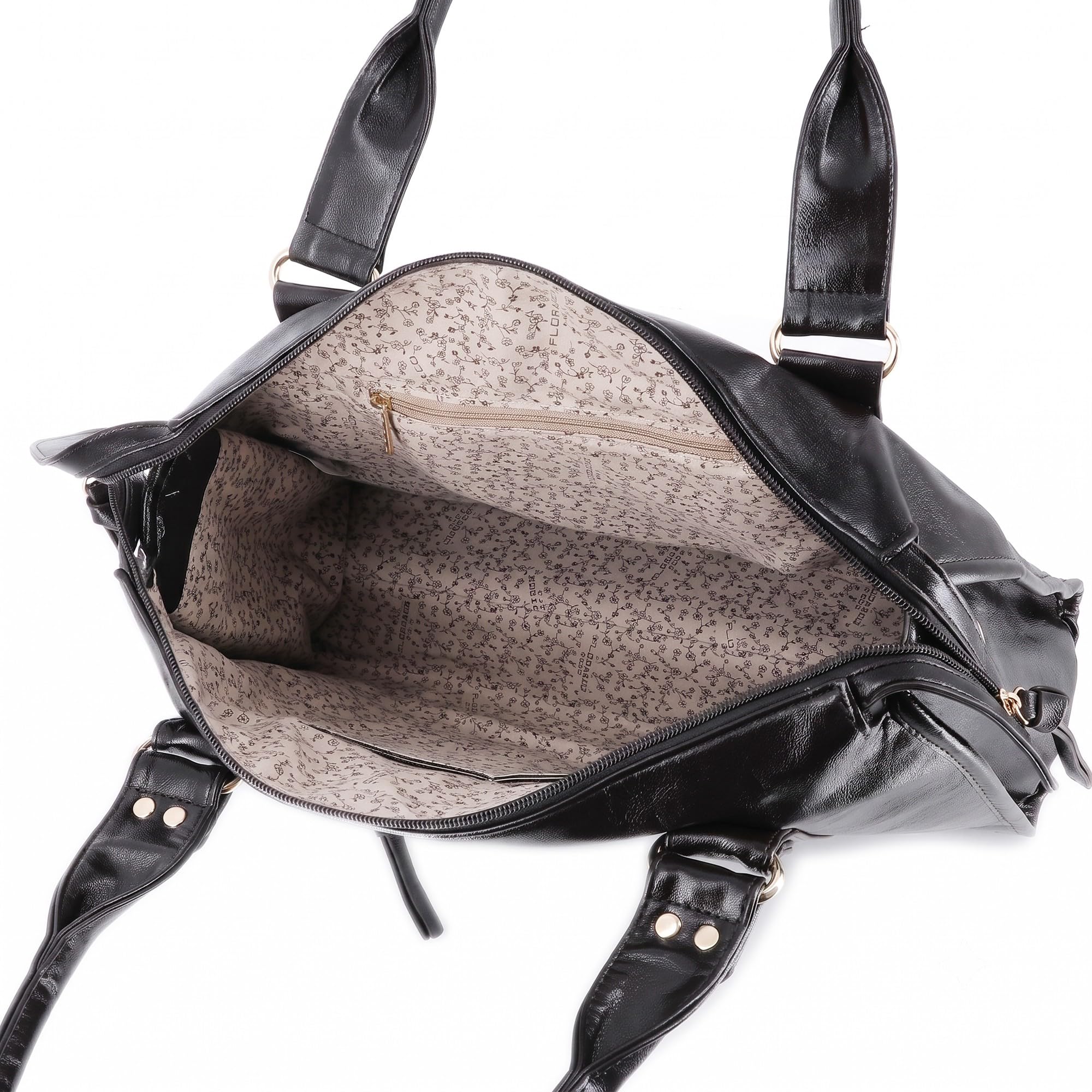 flora & co Grand Sac Bowling Femme Cours Similicuir Lisse