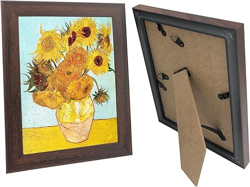 Vista 7 de Juego de 6 portarretratos de 5 x 7 con cristal real para fotos de 4 x 6 con paspartú o 5 x 7 sin paspartú, para pared o mesa, marcos de fotos