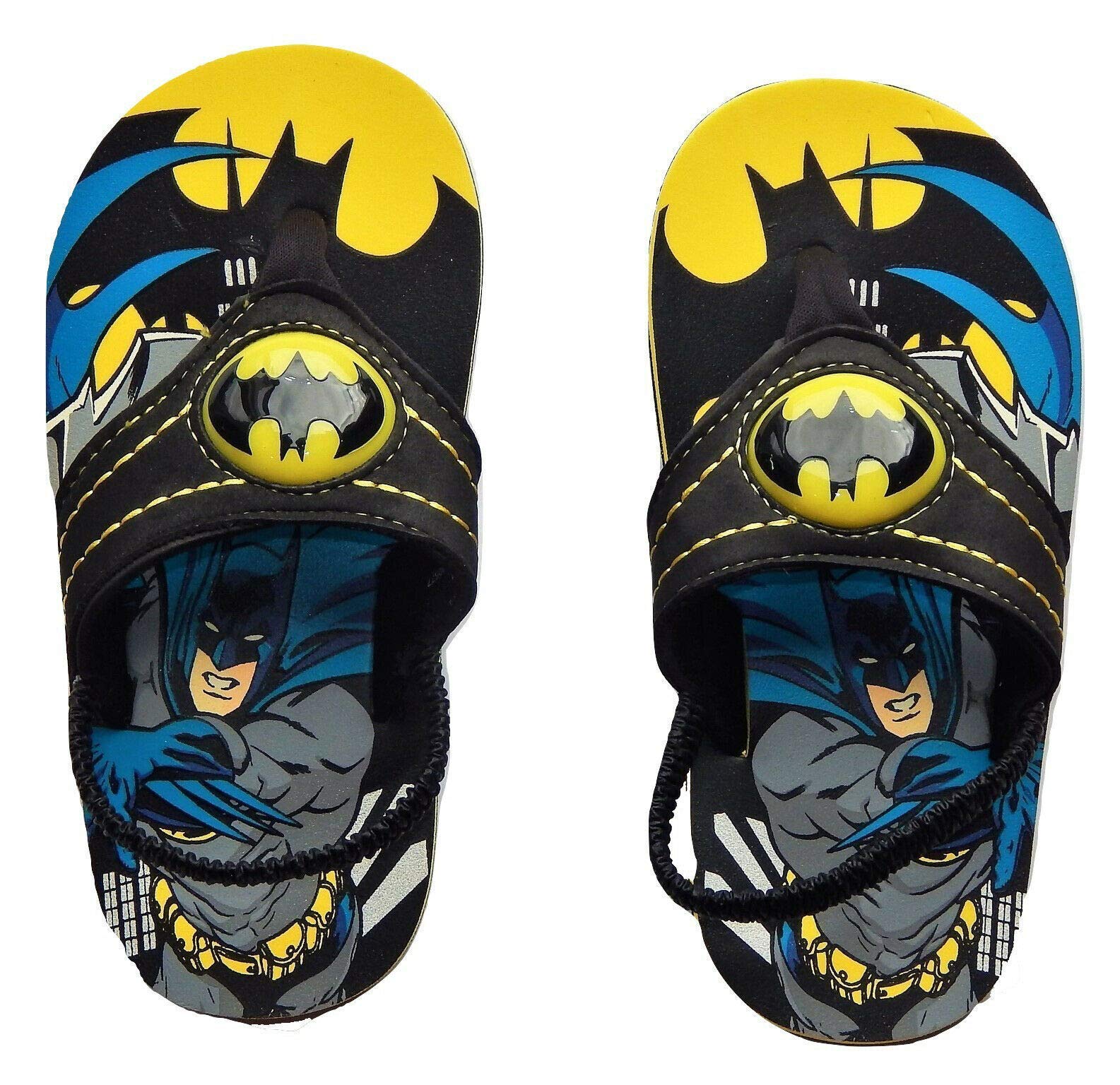 ACI International Batman Justice League Light-Up Flip Flops Beach Sandals with Lights