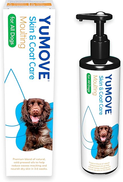 YuMOVE Skin & Coat Care Moulting for Adult Dogs | Previously YuDERM Moulting Dog | Coat and Skin Supplement for Dogs with Dry or Dull Coats | 500ml | Packaging may vary
