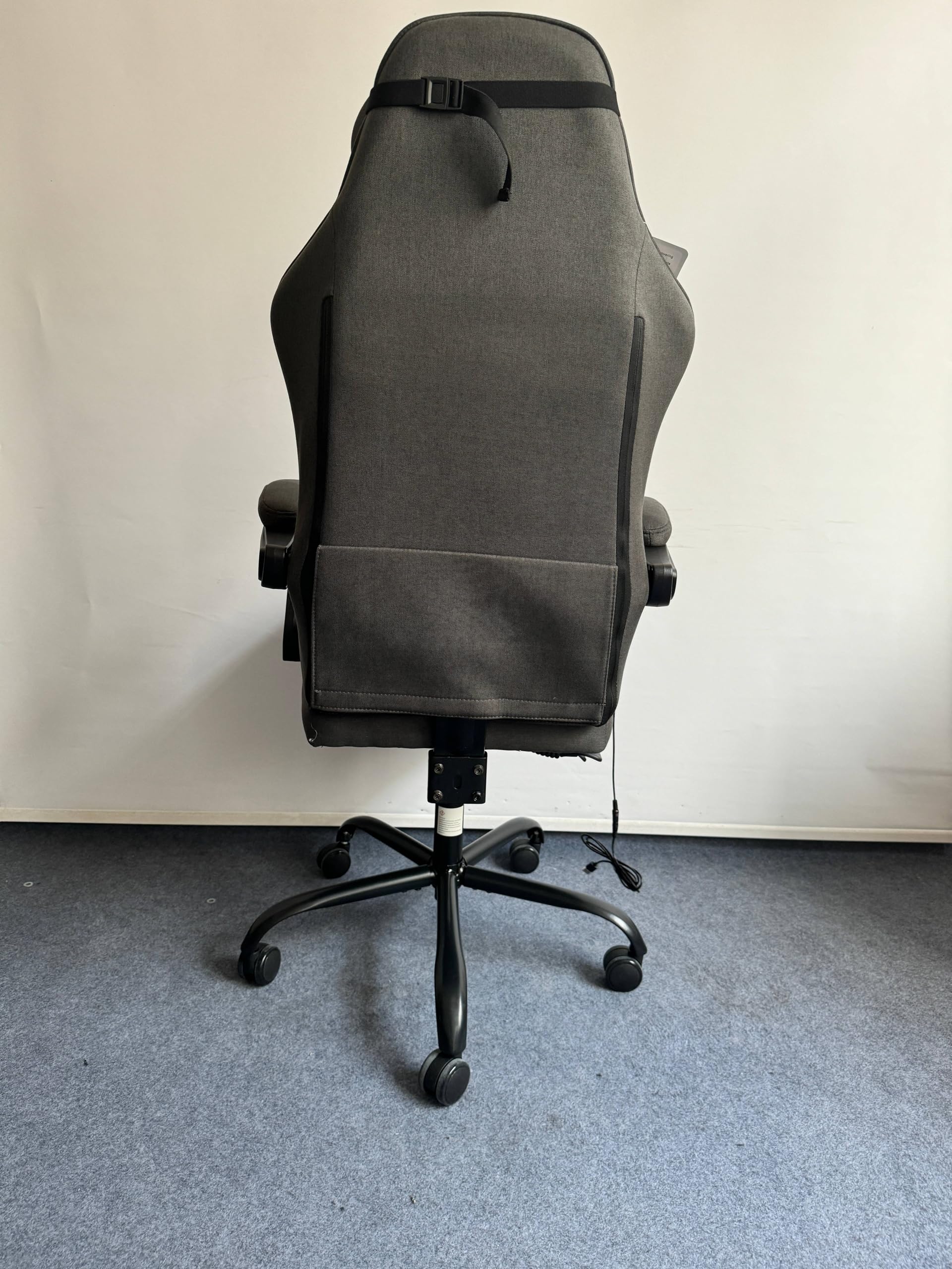 Chaise Gaming Ergonomique Chaise Gaming TRIUMPHKEY Ergonomique – Tissu Respirant, Massage Lombaire, Repose-pieds – Gris Foncé