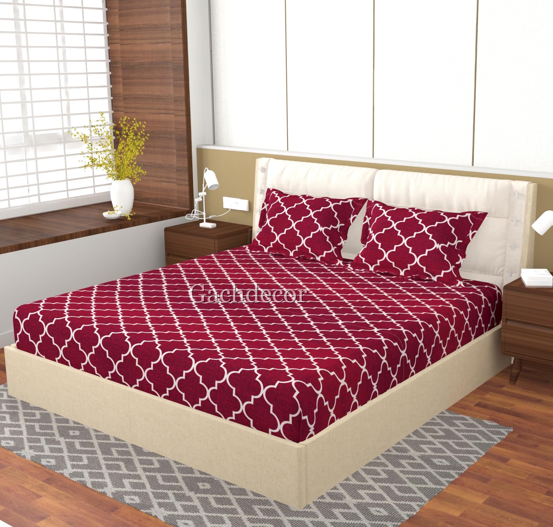 See full amazon price history chart for Gachdecor Homes 300 TC Elastic All-Around Queen Size Fitted Bedsheet with 2 Pillow Covers, Fitted Bedsheets for Double Bed Queen Size, Fitted Bedsheets Queen Size 60 x 78, Red Marina Gachdecor Homes 300 TC Elastic All-Around Queen Size Fitted Bedsheet with 2 Pillow Covers, Fitted Bedsheets for Double Bed Queen Size, Fitted Bedsheets Queen Size 60 x 78, Red Marina (B0D1ZB8NM9) Amazon Price History, Amazon Price Tracker