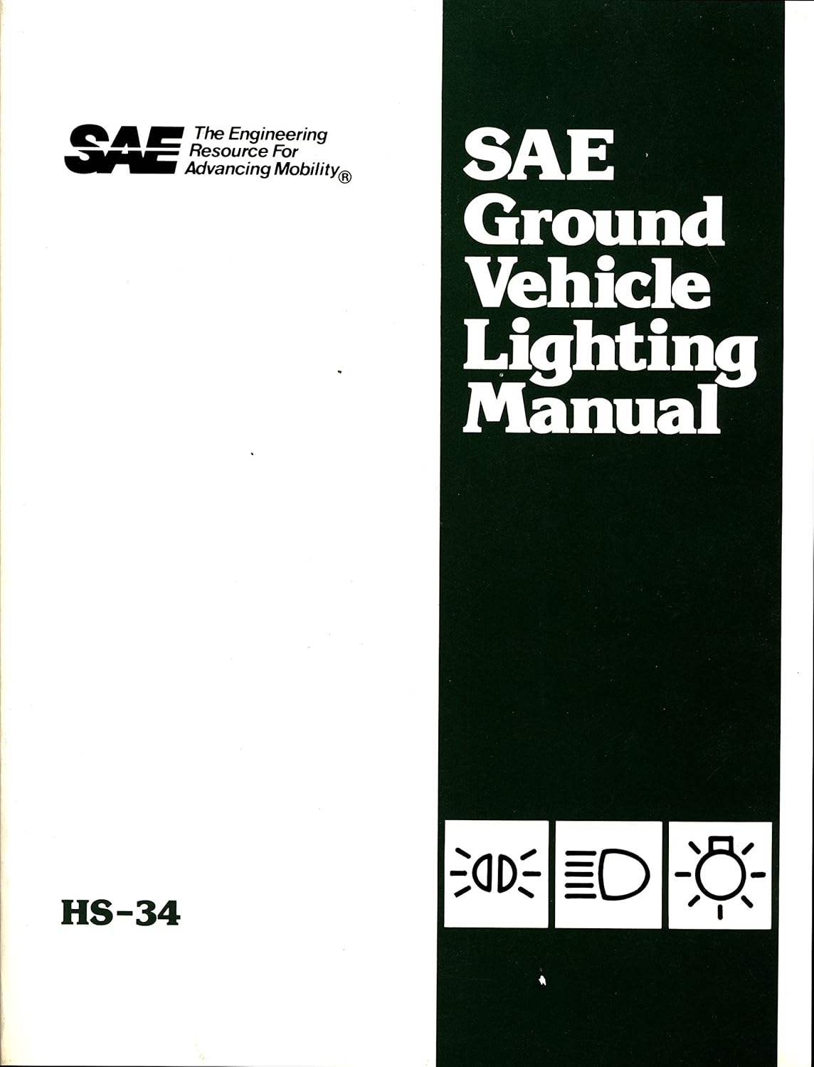 1986 Sae Ground Vehicle Lighting Manual/Pbn Hs34 SAE 9780898834161