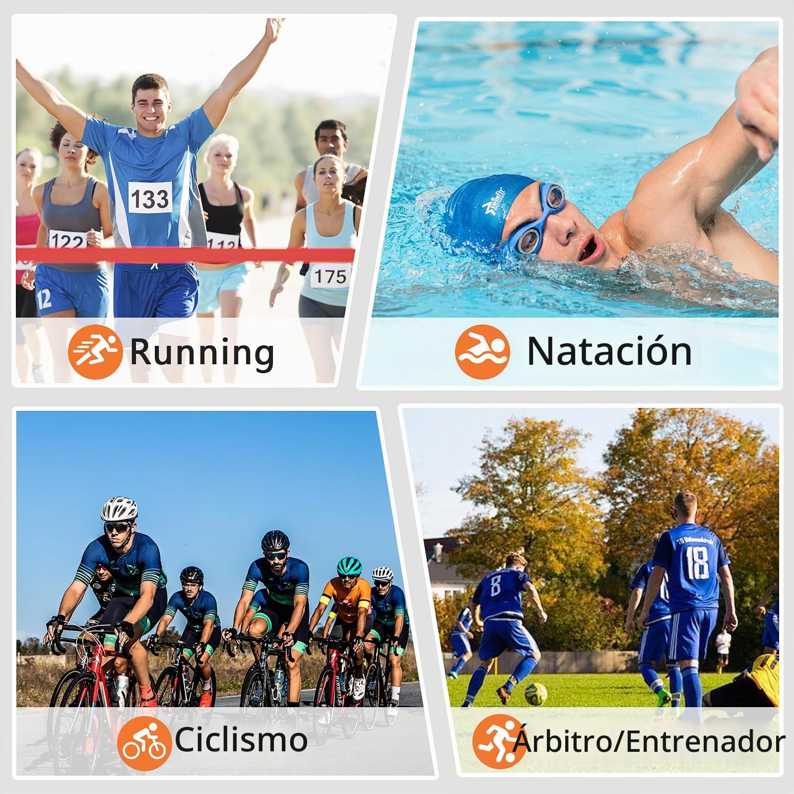 Cronómetro Deportivo Resistente al Agua, 10 Vueltas/Fracciones Temporizador Cuenta Regresiva, Alarma y Calendario, Pantalla Grande, Ideal para Entrenadores, Natación, Entrenamiento Deportivo