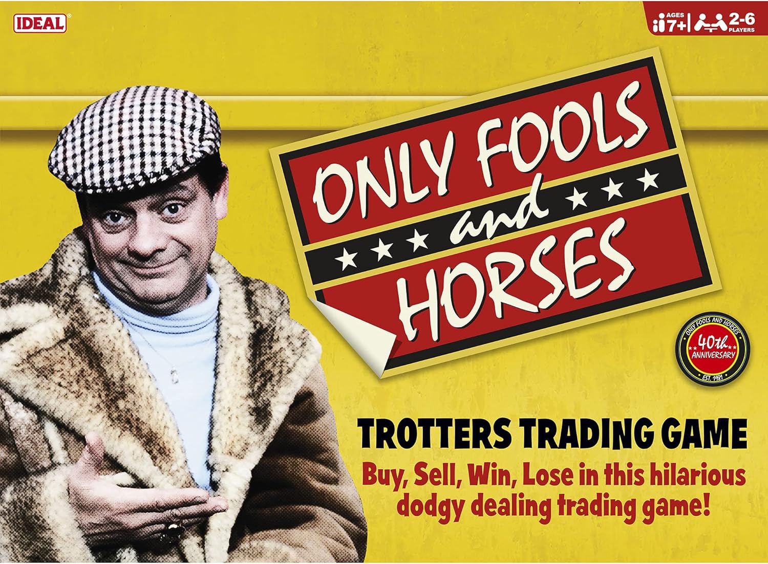 Ideal - Only Fools and Horses Trotters Trading Game: Buy, Sell, Win, Lose in This Hilarious dodgy Dealing Trading Game, Family TV Show Board Game for 2-6 Players, Suitable for Ages 7+