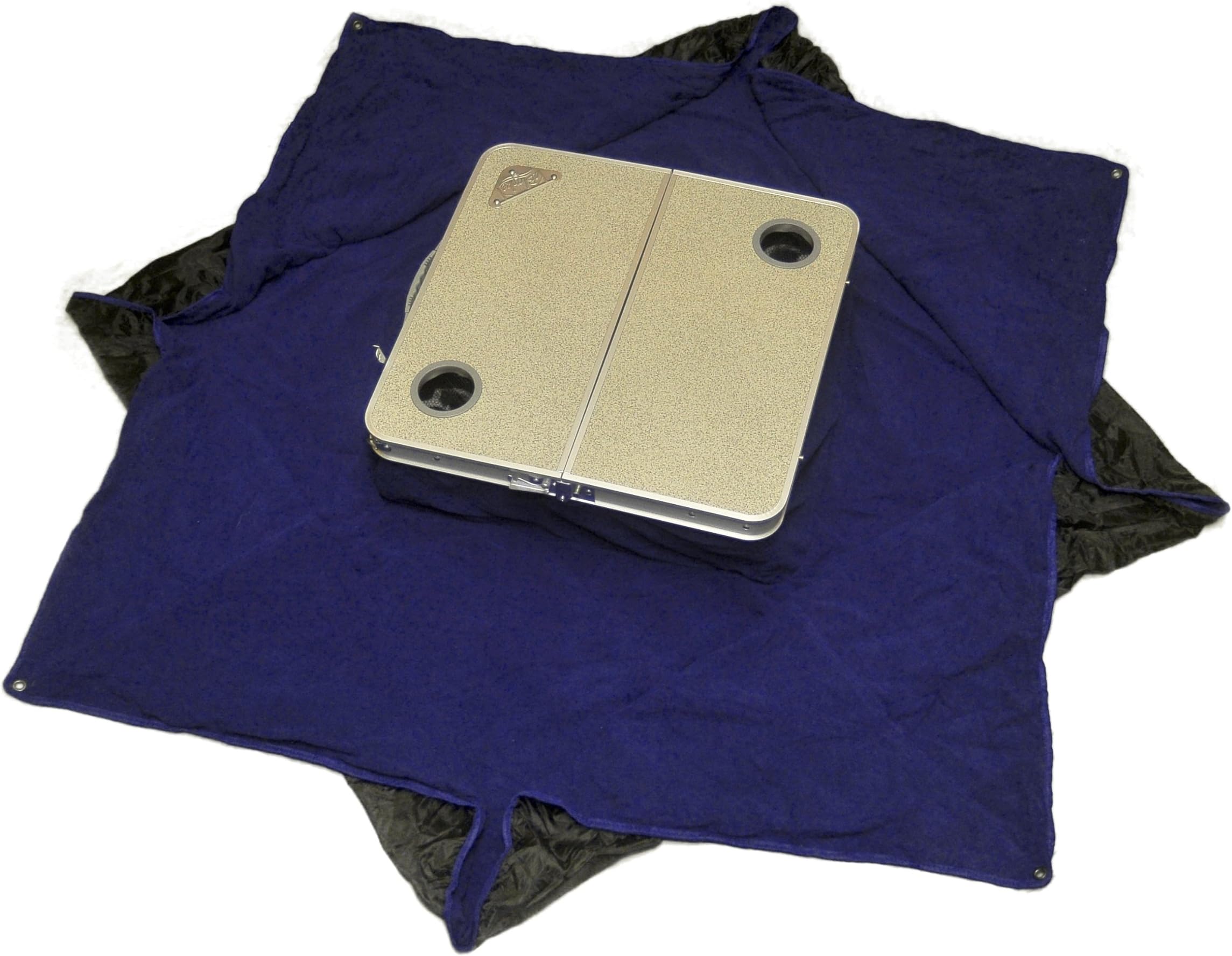 Tablanket Picnic Table with Gray Tabletop and Royal Blue Blanket